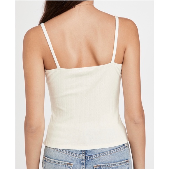 NEW REFORMATION IVORY POINTELLE KNIT CAMISOLE - Picture 7 of 10